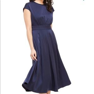 NWT GMG satin navy blue dress